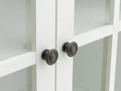 NORDBY Skænke Og Vitrineskabe|Skænke Og Vitrineskabe|Vitrineskab 2 låger 1 skuffe hvid