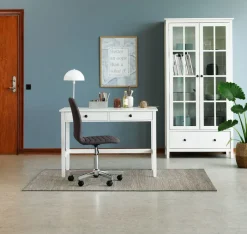 NORDBY Skænke Og Vitrineskabe|Skænke Og Vitrineskabe|Vitrineskab 2 låger 1 skuffe hvid