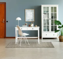 NORDBY Skænke Og Vitrineskabe|Skænke Og Vitrineskabe|Vitrineskab 2 låger 1 skuffe hvid