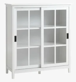 NORDBY Skænke Og Vitrineskabe|Skænke Og Vitrineskabe|Vitrineskab 2 låger hvid