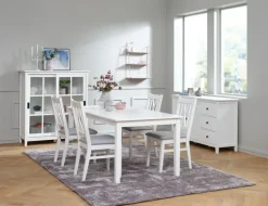 NORDBY Skænke Og Vitrineskabe|Skænke Og Vitrineskabe|Vitrineskab 2 låger hvid