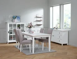 NORDBY Skænke Og Vitrineskabe|Skænke Og Vitrineskabe|Vitrineskab 2 låger hvid