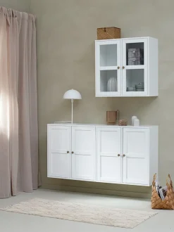 SKALS Reoler Og Rumdelere|Reoler Og Rumdelere|Vitrineskab glaslåger Hvid