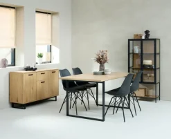 TRAPPEDAL Skænke Og Vitrineskabe|Skænke Og Vitrineskabe|Vitrineskab eg/sort