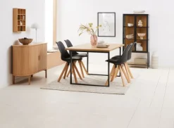 TRAPPEDAL Skænke Og Vitrineskabe|Skænke Og Vitrineskabe|Vitrineskab eg/sort