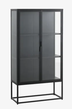 VIRUM Skænke Og Vitrineskabe|Skænke Og Vitrineskabe|Vitrineskab 2 låger Sort