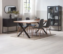 VIRUM Skænke Og Vitrineskabe|Skænke Og Vitrineskabe|Vitrineskab 2 låger Sort