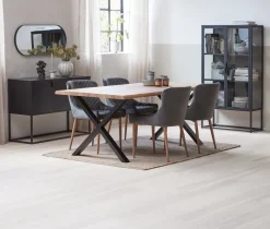 VIRUM Skænke Og Vitrineskabe|Skænke Og Vitrineskabe|Vitrineskab 2 låger Sort