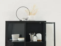 VIRUM Skænke Og Vitrineskabe|Skænke Og Vitrineskabe|Vitrineskab 2 låger Sort